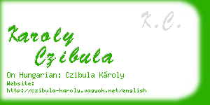 karoly czibula business card